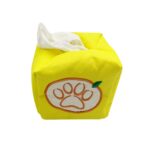Los molares de la voz del animal doméstico ocultan la comida y dibujan el juguete educativo del perro de papel, Yellow Square