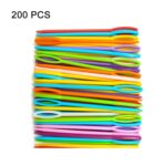 200 PCS 9cm Aguja de coser de plástico Herramienta para tejer suéter de color, Rojo, Púrpura, Azul, Amarillo, Verde, Naranja, Rosado, Flesh Pink, Púrpura claro, Blanco - Imagen 2