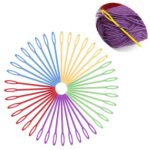 200 PCS 9cm Aguja de coser de plástico Herramienta para tejer suéter de color, Rojo, Púrpura, Azul, Amarillo, Verde, Naranja, Rosado, Flesh Pink, Púrpura claro, Blanco - Imagen 4