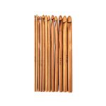 Suéter de mango de bambú Herramientas de material de tejer de ganchillo extra gruesas, 12 PCS