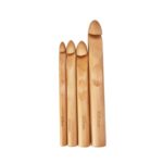 Suéter de mango de bambú Herramientas de material de tejer de ganchillo extra gruesas, 4 PCS