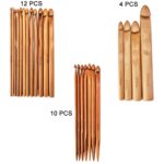 Suéter de mango de bambú Herramientas de material de tejer de ganchillo extra gruesas, 4 PCS - Imagen 2