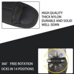 Riñonera H-133 para exterior con rotación de 360 grados y linternas de nailon, H-133 Black - Imagen 4
