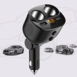 Cargador de coche con interruptor Enchufe de coche con orificio doble para cigarrillos, C06 - Imagen 2