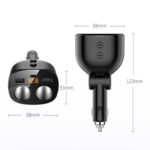 Cargador de coche con interruptor Enchufe de coche con orificio doble para cigarrillos, C06 - Imagen 3
