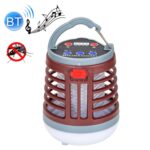 E-SMARTER con Bluetooth Audio Carga USB Iluminación Trampa para mosquitos, W881 Brown With Bluetooth Audio