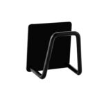 4 PCS 304 Estante de drenaje para fregadero de esponja de acero inoxidable, Color:, Baking Black