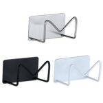 4 PCS 304 Estante de drenaje para fregadero de esponja de acero inoxidable, Color:, Large Baking Black - Imagen 2