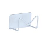 4 PCS 304 Estante de drenaje para fregadero de esponja de acero inoxidable, Color:, Large Baking White