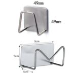 4 PCS 304 Estante de drenaje para fregadero de esponja de acero inoxidable, Color:, Large Baking White - Imagen 3