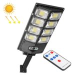 Luz LED fuerte, luz de carretera de doble fila, luz solar con sensor de jardín, estilo:, W789B-4