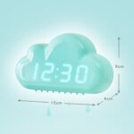 1966 Cute Cloud Shape Activado por voz LED Despertador de cabecera, Blanco, Azul - Imagen 3