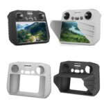 Sunnylife para Mini 3 Pro DJI RC mando a distancia funda protectora de silicona, estilo:, For Mini 3 Pro DJI RC Without Hood (Black) - Imagen 2