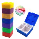 SD-J-406 Caja de pastillas de plástico desmontable con compartimento colorido portátil de 28 rejillas - Imagen 2