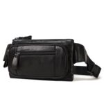 MH562 Bolsas de basura de cuero para hombres Bolsa de mensajero retro multifuncional, MH562 Black