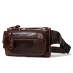 MH562 Bolsas de basura de cuero para hombres Bolsa de mensajero retro multifuncional, MH562 Brown