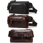 MH562 Bolsas de basura de cuero para hombres Bolsa de mensajero retro multifuncional, MH562 Brown - Imagen 2