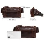 MH562 Bolsas de basura de cuero para hombres Bolsa de mensajero retro multifuncional, MH562 Black - Imagen 3