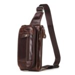 MH562 Bolsas de basura de cuero para hombres Bolsa de mensajero retro multifuncional, MH562 Black - Imagen 4
