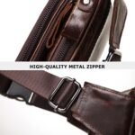 MH562 Bolsas de basura de cuero para hombres Bolsa de mensajero retro multifuncional, MH562 Brown - Imagen 5