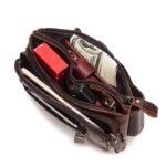 MH562 Bolsas de basura de cuero para hombres Bolsa de mensajero retro multifuncional, MH562 Brown - Imagen 6