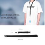 2 fundas de silicona para cámara de pulgar + cordón para Insta360 GO2., Negro, Blanco, Azul - Imagen 3