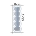 D2111-1 Molde de silicona para vela de corazón con forma de gota DIY - Imagen 2