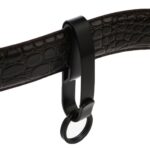 Abrazadera de llave Hebilla de cinturón Hebilla exterior EDC de acero inoxidable, Black
