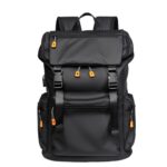WEIXIER B1862 Hombres Negocios Ocio Gran capacidad Bolsa de viaje Mochila para computadora, B1862 Black