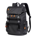 WEIXIER B1862 Hombres Negocios Ocio Gran capacidad Bolsa de viaje Mochila para computadora, B1862 Black - Imagen 2