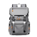 WEIXIER B1862 Hombres Negocios Ocio Gran capacidad Bolsa de viaje Mochila para computadora, B1862 Grey