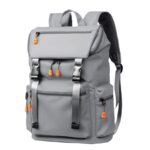 WEIXIER B1862 Hombres Negocios Ocio Gran capacidad Bolsa de viaje Mochila para computadora, B1862 Grey - Imagen 2