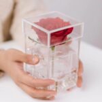 Caja de regalo de acrílico transparente cuadrada Caja de flores, 1 Hole - Imagen 5