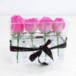 Caja de regalo de acrílico transparente cuadrada Caja de flores, 4 Holes - Imagen 5