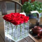 Caja de regalo de acrílico transparente cuadrada Caja de flores, 9 Holes - Imagen 5