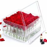 Caja de regalo de acrílico transparente cuadrada Caja de flores, 25 Holes - Imagen 3