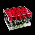 Caja de regalo de acrílico transparente cuadrada Caja de flores, 25 Holes - Imagen 4