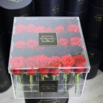 Caja de regalo de acrílico transparente cuadrada Caja de flores, 25 Holes - Imagen 5