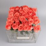 Caja de regalo de acrílico transparente cuadrada Caja de flores, 36 Holes - Imagen 2