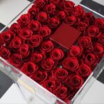 Caja de regalo de acrílico transparente cuadrada Caja de flores, 36 Holes - Imagen 3