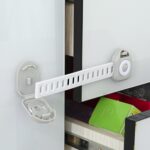 Cerradura de seguridad para puerta de cajón antiapertura para el hogar para niños de 10 Uds., Short White Gray, Short White Orange, Long White Gray
