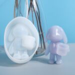 Molde de epoxi de cristal D263 DIY, cubo de sujeción, espejo de conejo, molde de mesa