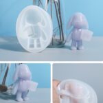 Molde de epoxi de cristal D263 DIY, cubo de sujeción, espejo de conejo, molde de mesa - Imagen 5