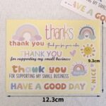 Etiqueta engomada del sello de la caja de regalo de la etiqueta engomada del agradecimiento del arco iris Pegatina - Imagen 3
