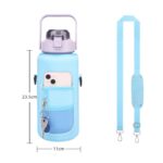 Funda para botella de agua de material de buceo de 2L con correa, Black - Imagen 4