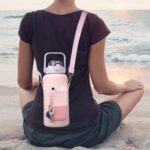 Funda para botella de agua de material de buceo de 2L con correa, Black - Imagen 5