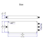 500~6000MHz SMA 1 a 3 Divisor de potencia Microstrip - Imagen 3