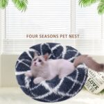 Perrera redonda para mascotas de pelo largo Cama cálida para mascotas, 40cm - Imagen 6