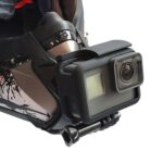 TUYU motocicleta casco barbilla acción cámara teléfono móvil soporte de montaje, Black Bracket - Imagen 2