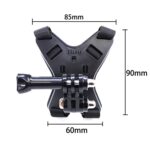 TUYU motocicleta casco barbilla acción cámara teléfono móvil soporte de montaje, Black Bracket - Imagen 3